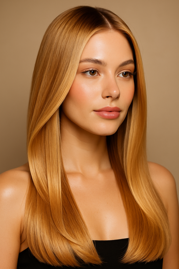 Golden glass hair