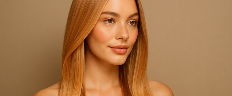 Golden glass hair