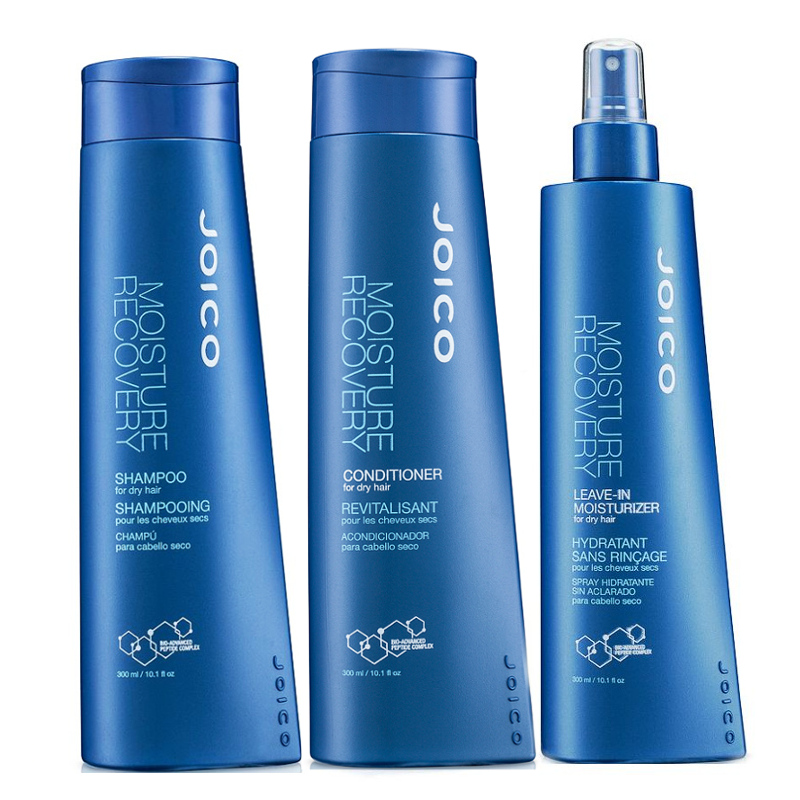 Moisture Recovery | Zestaw nawilżający do włosów suchych: szampon 300ml + odżywka 300ml + spray nawilżający 300ml