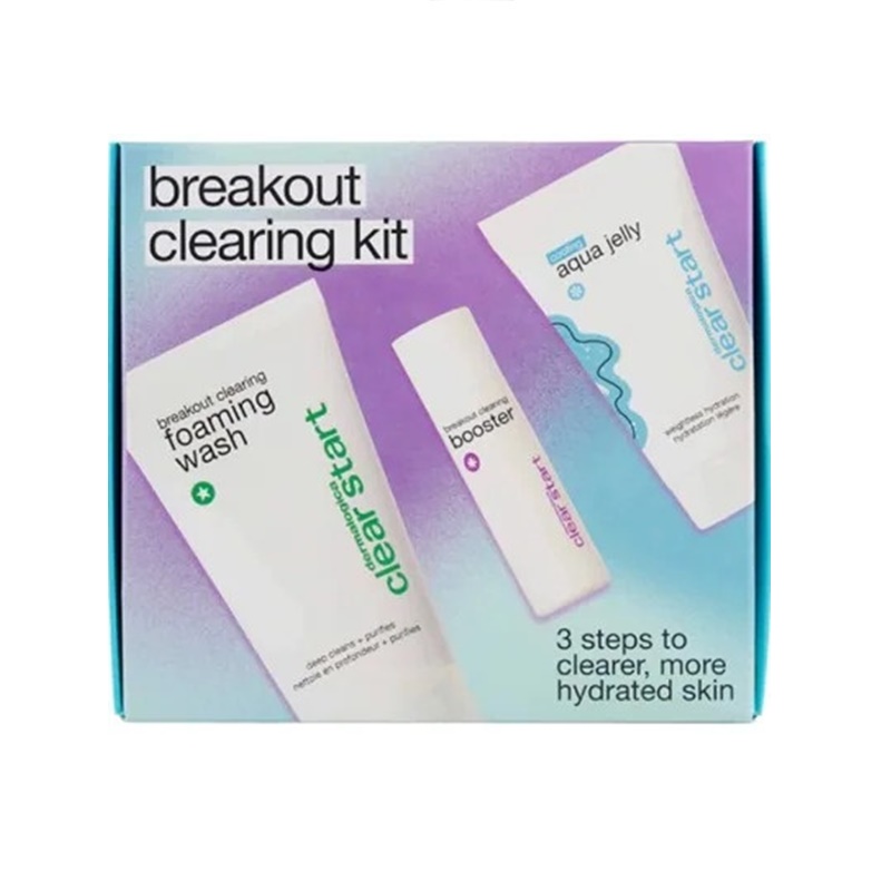Breakout Clearing Kit | Zestaw do skóry trądzikowej: żel oczyszczający 75ml + serum usuwające stany zapalne 10ml + lekki żel nawilżający 25ml