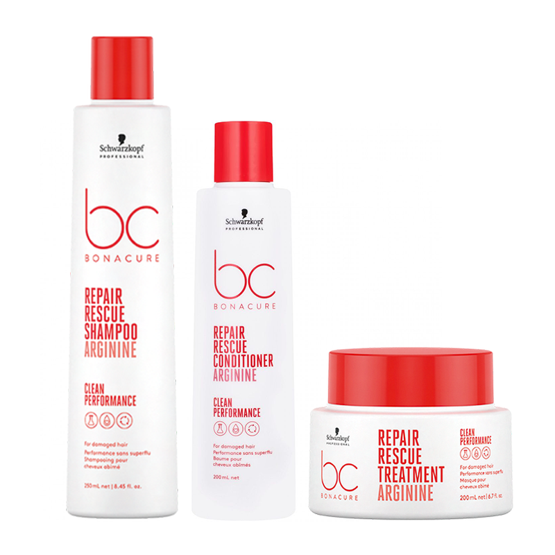 BC Peptide Repair Rescue | Zestaw do włosów zniszczonych: szampon micelarny 250ml + odżywka 200ml + maska 200ml