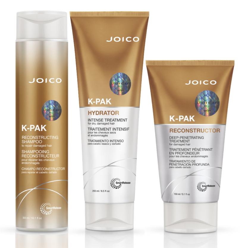K-Pak | Zestaw regenerujący: szampon 300ml + terapia nawilżająca 250ml + maska 150ml