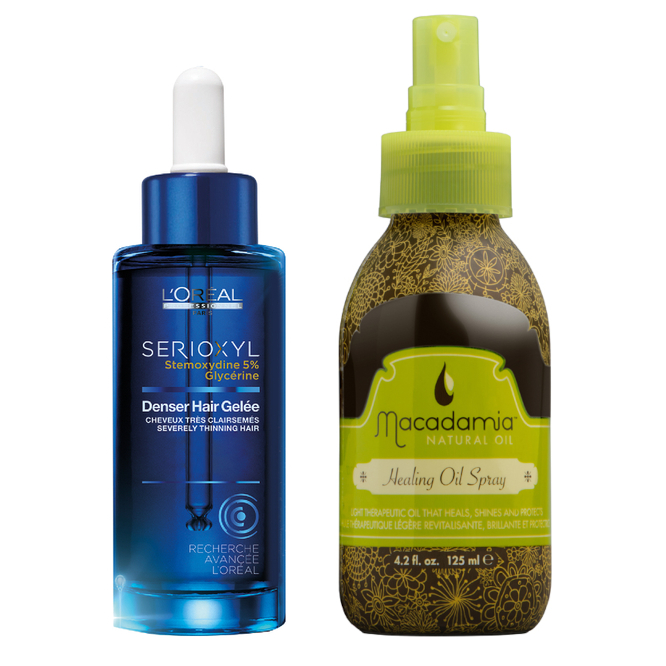 Serioxyl Denser Hair Gelee and Healing Oil Spray | Zestaw: żelowe serum zagęszczające włosy 90ml + naturalny olejek w sprayu 125ml