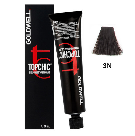 Topchic 3N | Trwała farba do włosów - kolor: naturalny ciemny brąz 60ml