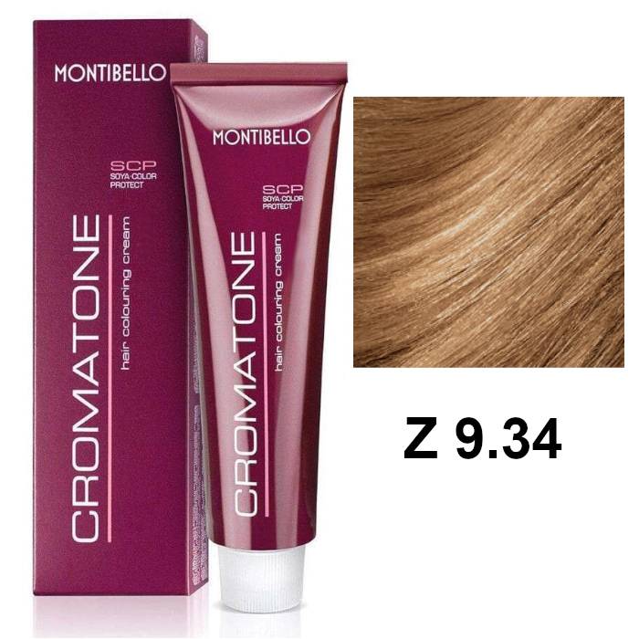 Cromatone Z | Trwała farba do włosów - kolor Z 9.34 miedziany złoty bardzo jasny blond 60ml