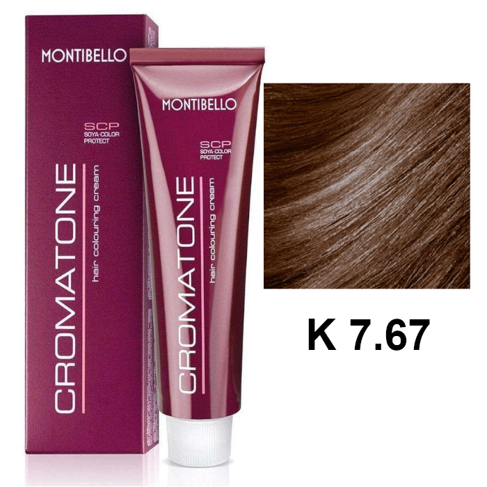 Cromatone K | Trwała farba do włosów - kolor K 7.67 czerwony kasztanowy blond 60ml
