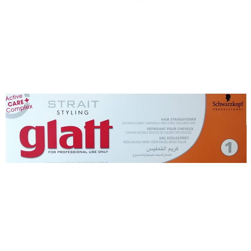 Glatt Strait Styling Professional Hair Straightener No.1 | Zestaw do trwałego prostowania włosów 82ml + 2x40ml