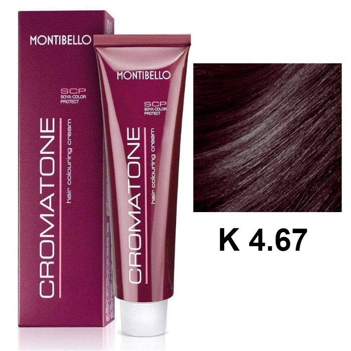 Cromatone K | Trwała farba do włosów - kolor K 4.67 czerwony kasztanowy brąz 60ml