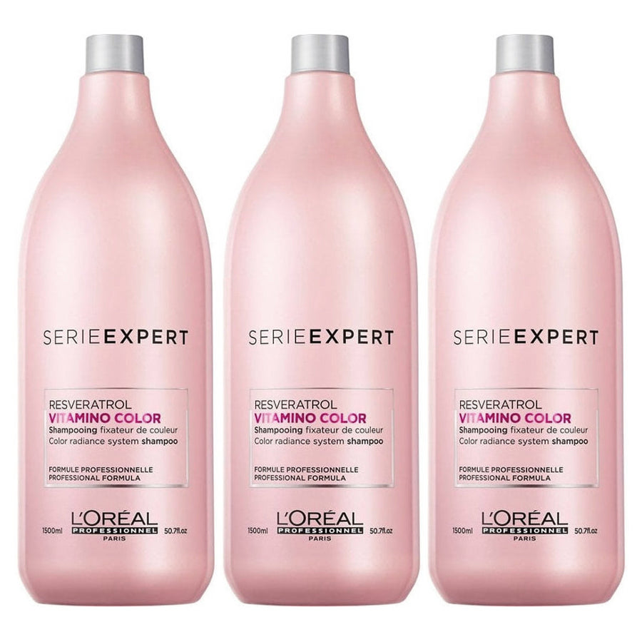 Vitamino Color | Zestaw: szampon do włosów farbowanych 3x1500ml