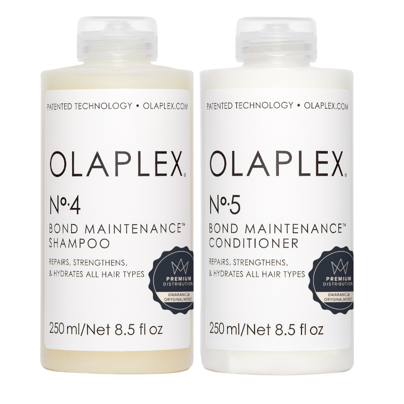 Bond Maintenance | Zestaw: Olaplex No. 4 szampon odbudowujący 250ml + Olaplex No. 5 odżywka odbudowująca 250ml
