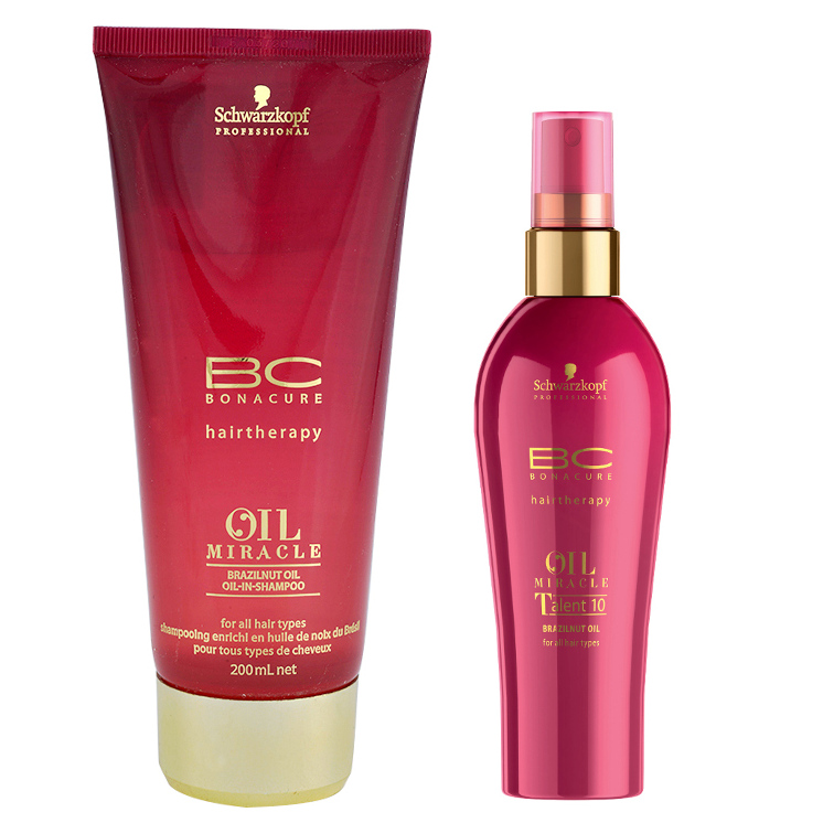 BC Oil Miracle Brazilnut Oil | Zestaw do włosów farbowanych: szampon 200ml + wielofunkcyjna odżywka 100ml