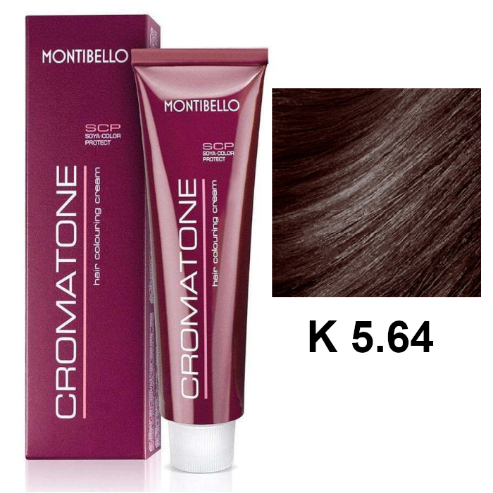 Cromatone K | Trwała farba do włosów - kolor K 5.64 miedziany kasztanowy jasny brąz 60ml