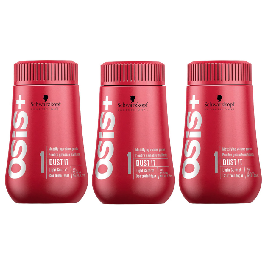 Osis Dust It | Zestaw: puder matujący zwiększający objętość włosów 3x10g
