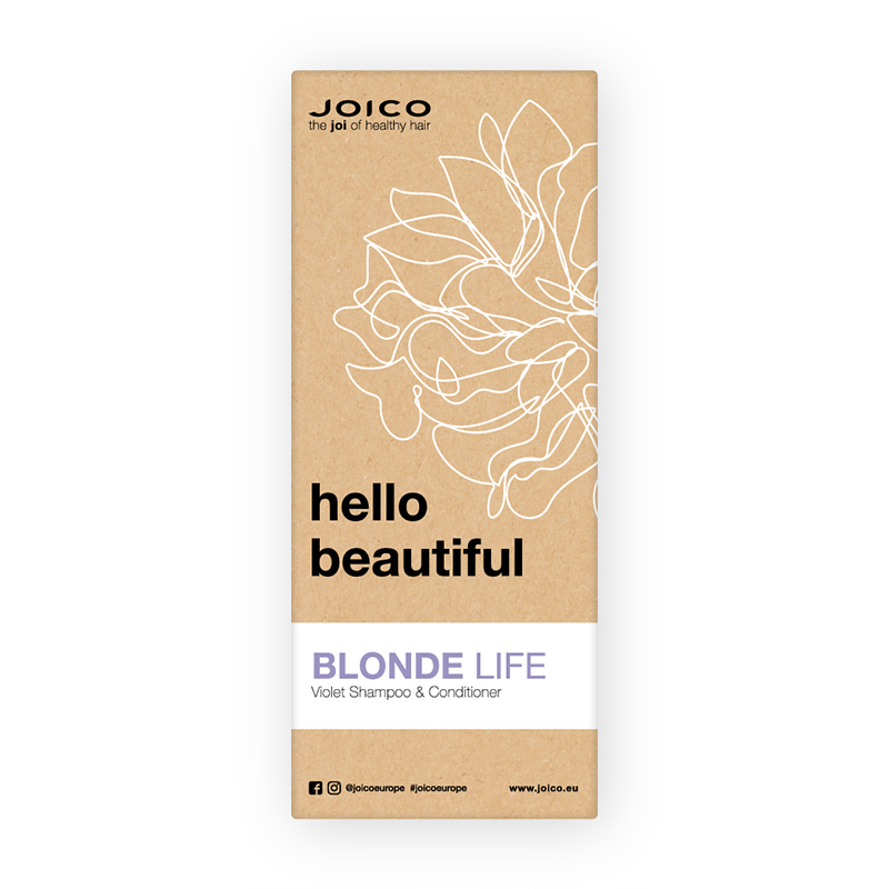 Blonde Life Violet | Zestaw do włosów blond nadający chłodny odcień: szampon 300ml + odżywka 250ml
