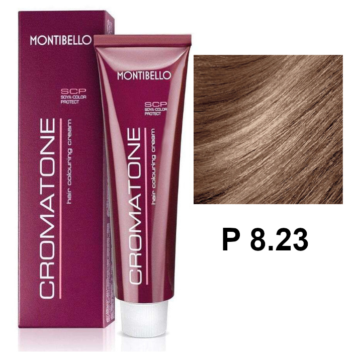 Cromatone P | Trwała farba do włosów - kolor P 8.23 złoty-perłowy jasny blond 60ml