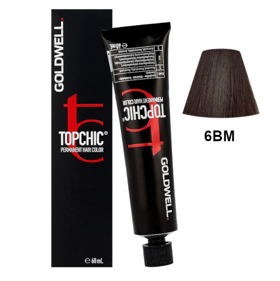Topchic 6BM | Trwała farba do włosów - kolor: wyrafinowany matowy jasny brąz 60ml
