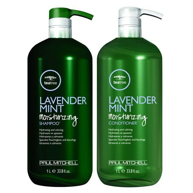 Tea Tree Lavender Mint | Zestaw nawilżający do włosów suchych: szampon 1000ml + odżywka 1000ml