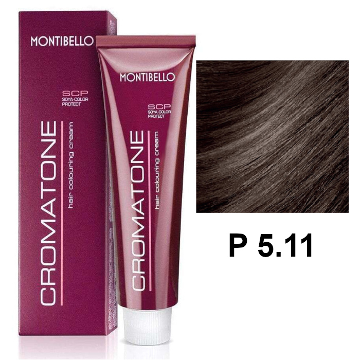 Cromatone P | Trwała farba do włosów - kolor P 5.11 intensywny popielaty jasny brąz 60ml