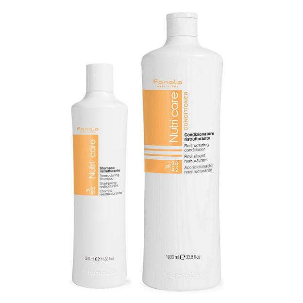 Nutri Care Restructuring | Zestaw do włosów suchych i łamliwych: szampon 350ml + odżywka 1000ml