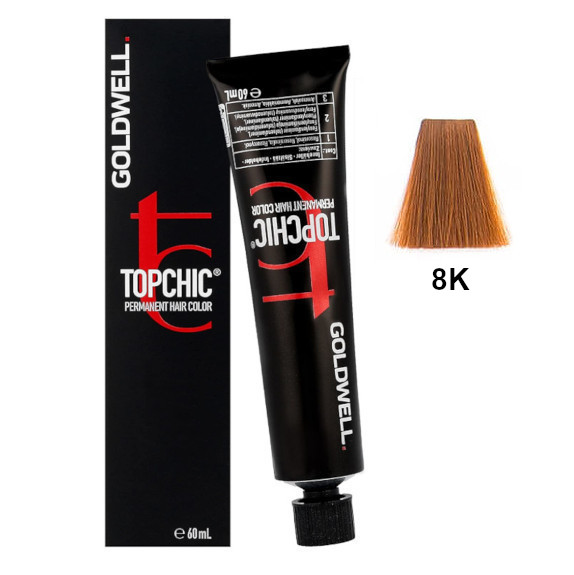 Topchic 8K | Trwała farba do włosów - kolor: miedziany jasny blond 60ml