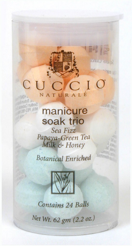 Manicure Soak Trio | Kulki do manicure - morskie, papaja i zielona herbata, miód i mleko 24szt.