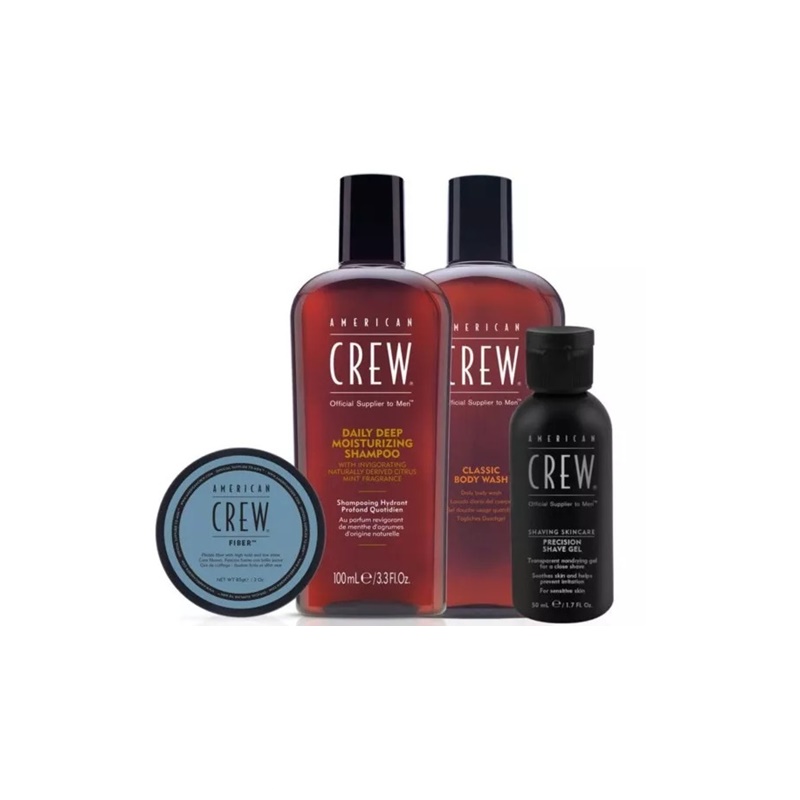 Next Level Grooming Travel Kit | Podróżny zestaw dla mężczyzn: szampon 100ml + odżywka 100ml + żel do golenia 50ml + pomada 50g