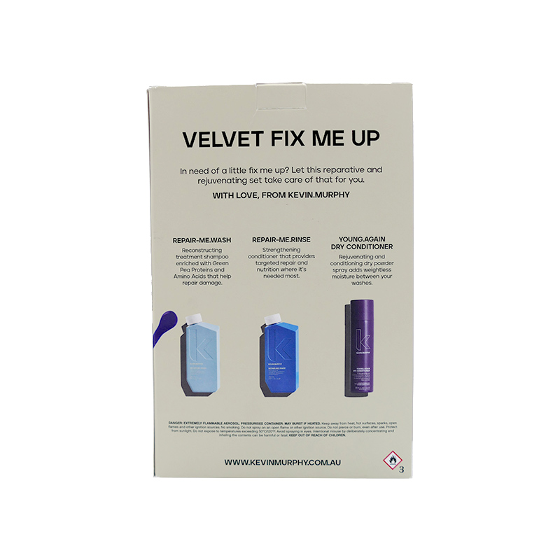 Velvet Fix Me Up Set | Zestaw do włosów zniszczonych: szampon 250ml + odżywka 250ml + kuracja 200ml