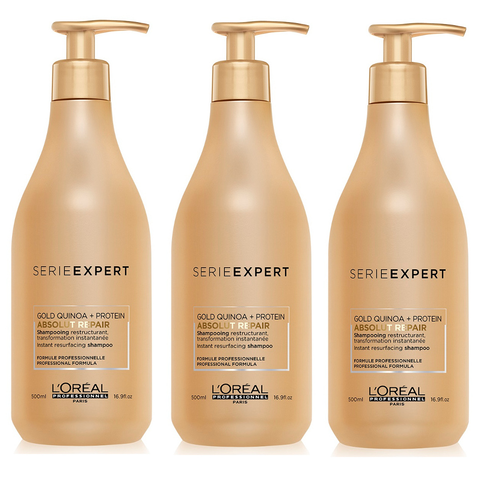 Absolut Repair | Zestaw: szampon regenerujący włosy zniszczone 3x500ml