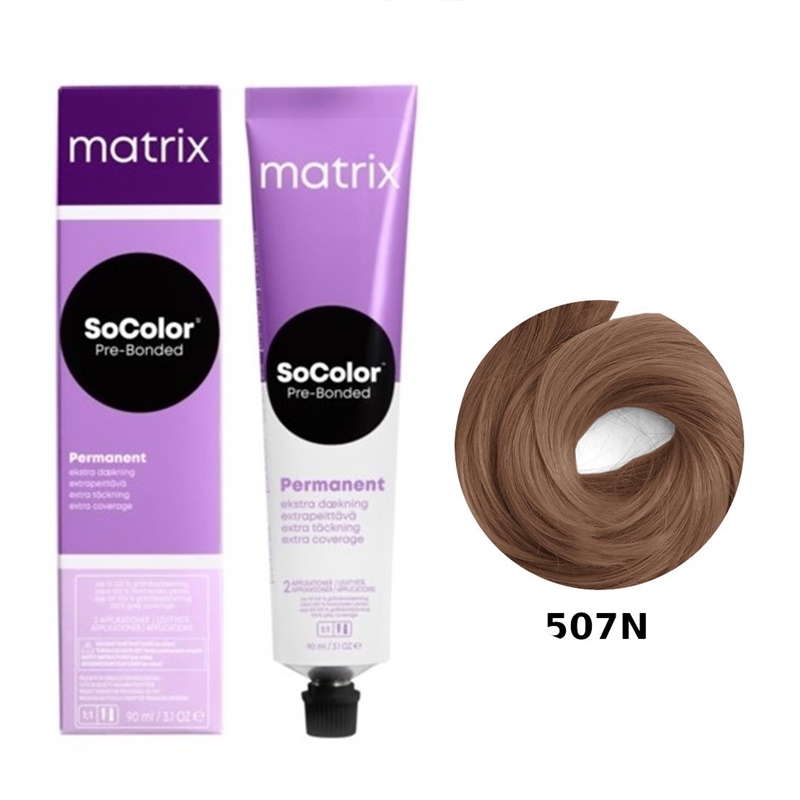 Socolor Pre-Bonded Extra Coverage | Trwała farba do włosów 507N 90ml
