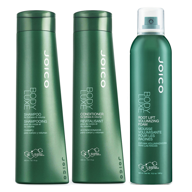 Body Luxe | Zestaw zwiększający objętość włosów: szampon 300ml + odżywka 300ml + pianka 300ml