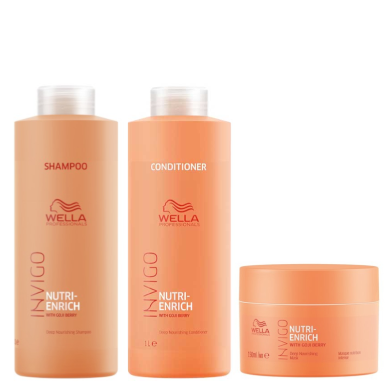 Invigo Nutri-Enrich | Zestaw do włosów suchych: szampon 1000ml + odżywka 1000ml + maska 150ml