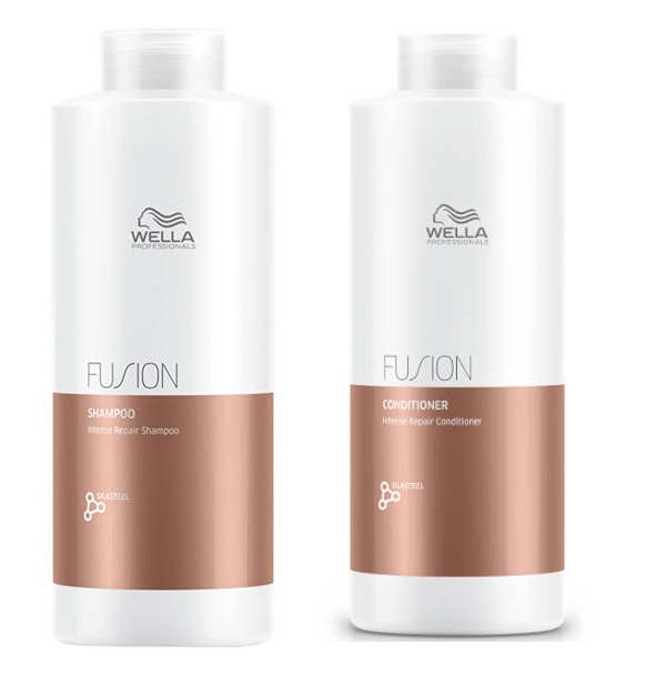 Zestaw Wella Fusion: Intense Repair Shampoo Szampon intensywnie regenerujący 1000ml + Intense Repair Conditioner Odżywka intensywnie regenerująca 1000ml