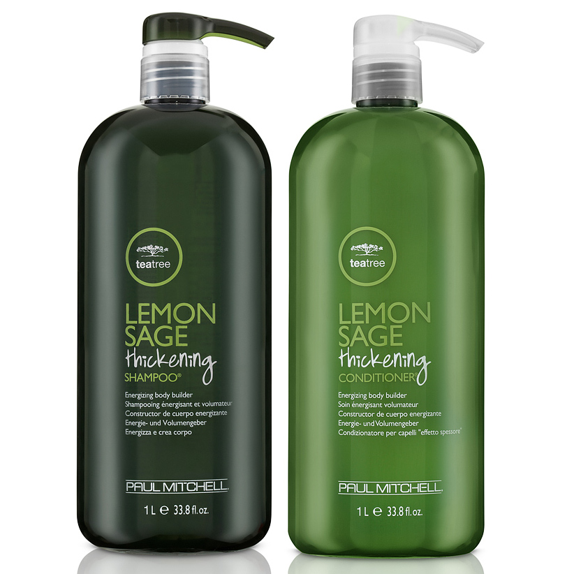 Tea Tree Lemon Sage | Zestaw zwiększający objętość włosów: szampon 1000ml + odżywka 1000ml