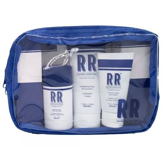 RR Skin Care Gift Set | Zestaw do pielęgnacji twarzy dla mężczyzn: sztyft do mycia twarzy 50g + krem do twarzy 100ml + krem pod oczy 30ml