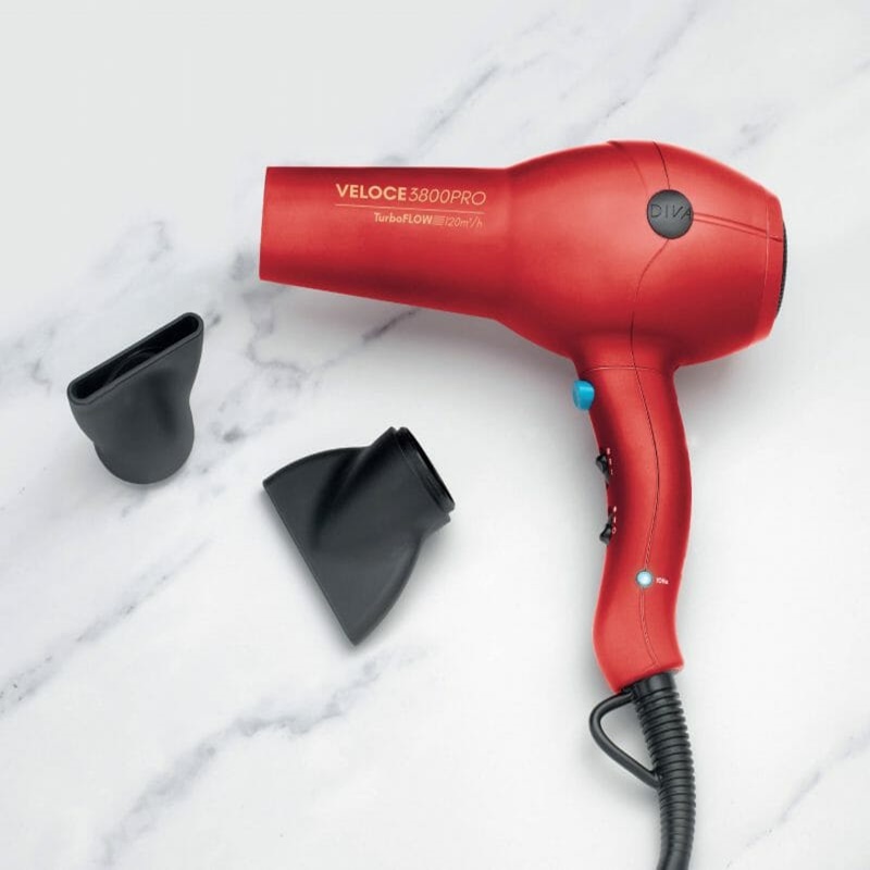 Veloce 3800 Pro | Suszarka do włosów w kolorze czerwonym (EDT108)