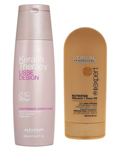 Keratin Therapy Maintenance and Nutrifier | Zestaw do wygładzenia i odżywienia włosów: odżywka 250ml + odżywka 150ml