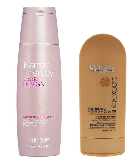 Keratin Therapy Maintenance and Nutrifier | Zestaw do wygładzenia i odżywienia włosów: szampon 250ml + odżywka 150ml