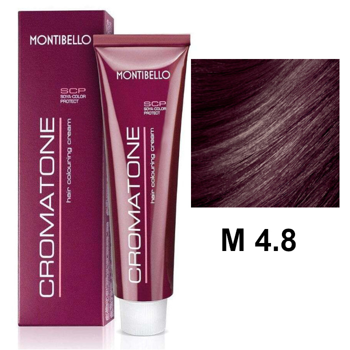 Cromatone M | Trwała farba do włosów - kolor M 4.8 purpurowy brąz 60ml