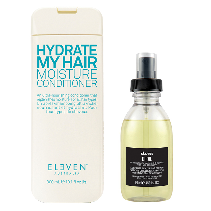OI Oil and Hydrate My Hair | Zestaw do włosów: olejek do włosów 135ml + wegańska odżywka nawilżająca 300ml