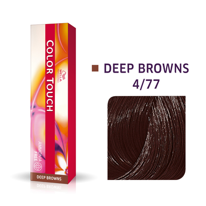 Color Touch 4/77 | Bezamoniakowa półtrwała farba do włosów 4/77 60ml