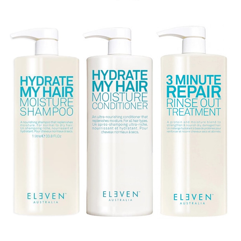 Hydrate My Hair | Zestaw nawilżający: szampon 960ml + odżywka 960ml + kuracja 960ml