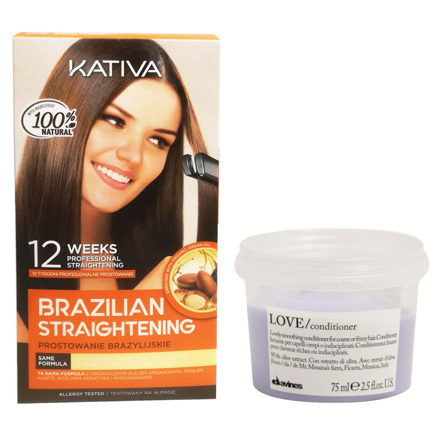 Alisado Brasileno and Love Smooth | Zestaw: zestaw do keratynowego prostowania włosów + odżywka wygładzająca 75ml