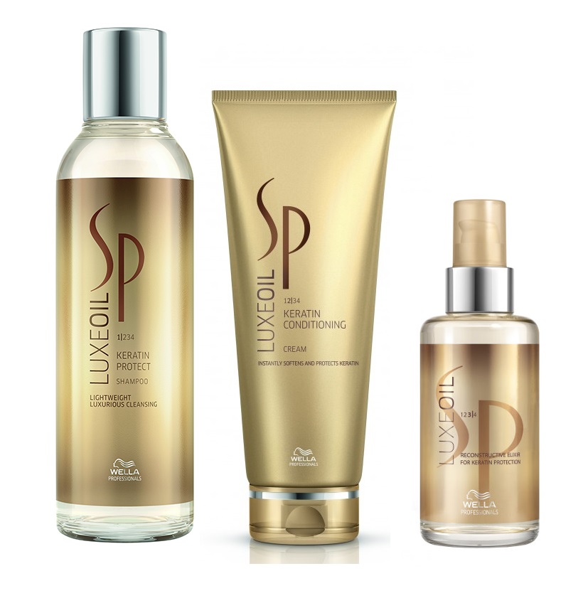 SP Luxe Oil | Zestaw regenerujący: szampon 200ml + odżywka 200ml + elixir 100ml