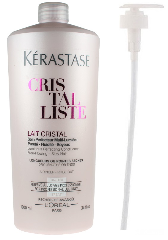 Cristalliste Lait Cristal - Mleczko nabłyszczające do włosów delikatnych1000ml + POMPKA W PREZENCIE!
