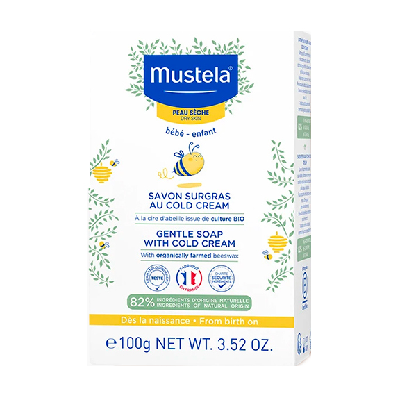 Gentle Soap | Delikatne mydło z Cold Cream i organicznym woskiem pszczelim do mycia dla dzieci i niemowląt 100g