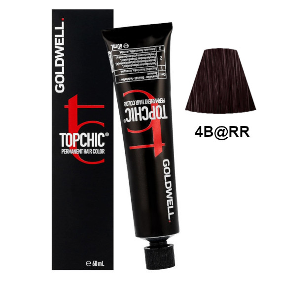 Topchic 4B@RR | Trwała farba do włosów - kolor: średni brąz, intensywna czerwień 60ml