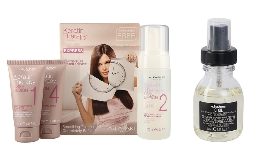 Keratin Therapy Kit and OI Oil | Zestaw do włosów: keratynowe prostowanie + olejek do włosów 50ml