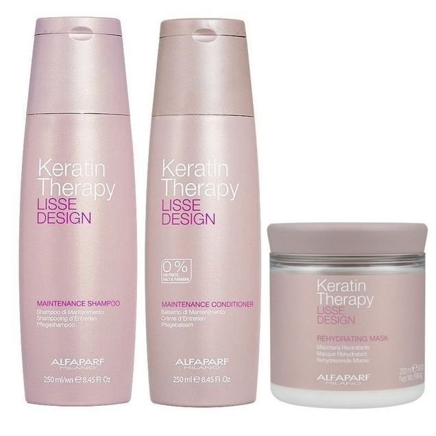 Keratin Therapy Maintenance | Zestaw podtrzymujący efekt wygładzenia: szampon 250ml + odżywka 250ml + maska 200ml