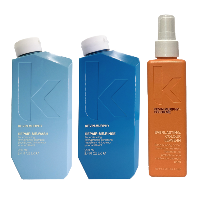 Mini rytuał regenerujący przeznaczony do włosów zniszczonych farbowanych: szampon 250ml +  odżywka 250ml +  odżywka bez spłukiwania 150ml