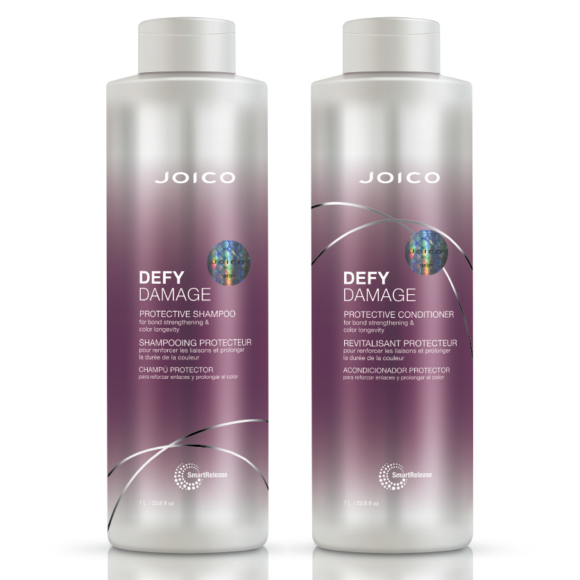Defy Damage | Zestaw do włosów zniszczonych: szampon 1000ml + odżywka 1000ml